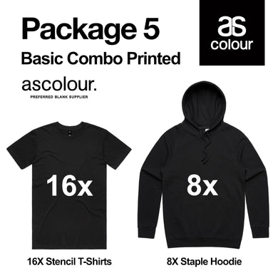AS Colours T-Shirt & Hoodie Combo Printed Package 5
