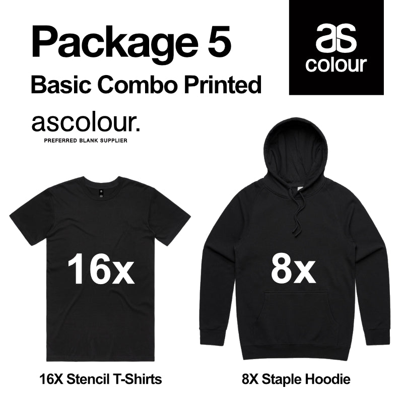 AS Colours T-Shirt & Hoodie Combo Printed Package 5