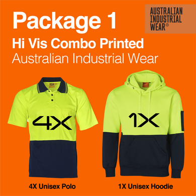 Hi Vis Polo & Hoodie Combo Printed Package 1