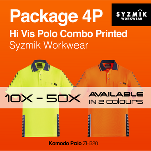 Hi Vis Polo Syzmik ZH320 Printed Package 4P