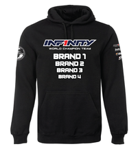 Load image into Gallery viewer, Team Infinity Australia Hoodie Custom RC Apparel - Black (Sponsor Edition)