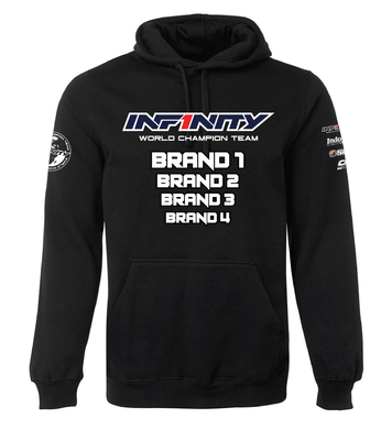 Team Infinity Australia Hoodie Custom RC Apparel - Black (Sponsor Edition)