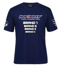 Load image into Gallery viewer, Team Infinity Australia T-shirt Custom RC Apparel - Junior Navy (Sponsor Edition)