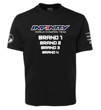 Load image into Gallery viewer, Team Infinity Australia T-shirt Custom RC Apparel - Black (Sponsor Edition)