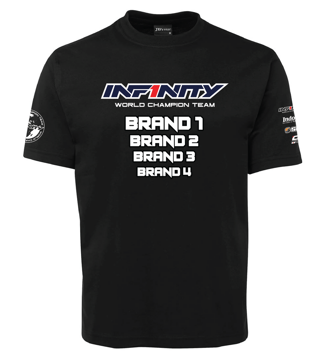 Team Infinity Australia T-shirt Custom RC Apparel - Black (Sponsor Edition)