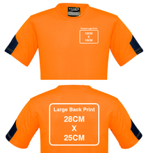 Load image into Gallery viewer, Mens Hi Vis Squad T-Shirt SYZMIK (Orange) Printed