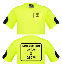 Load image into Gallery viewer, Mens Hi Vis Squad T-Shirt SYZMIK (Yellow) Printed