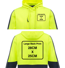 Load image into Gallery viewer, Unisex Hi Vis Pullover Hoodie SYZMIK (Yellow/Navy) Printed