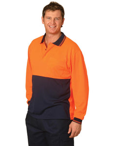 Hi Vis Long Sleeve Polo AIW SW05CD Printed Package 5P