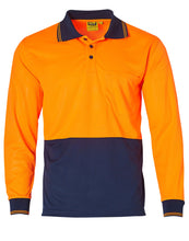 Load image into Gallery viewer, Hi Vis Long Sleeve Polo AIW SW05CD Printed Package 5P