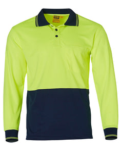 Hi Vis Long Sleeve Polo AIW SW05CD Printed Package 5P