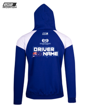 Load image into Gallery viewer, Shepherd Sponsor/Driver Name Performance Royal/White Hoodie - Contrast