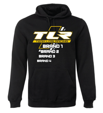 Load image into Gallery viewer, Team Losi Racing V1 Hoodie Custom RC Apparel - Black (Sponsor Edition)