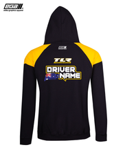 Load image into Gallery viewer, Team Losi Racing Sponsor/Driver Name Performance Black/Yellow Hoodie - Contrast