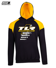 Load image into Gallery viewer, Team Losi Racing Sponsor/Driver Name Performance Black/Yellow Hoodie - Contrast