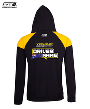 Load image into Gallery viewer, Yokomo Racing Factory Sponsor/Driver Name Performance Black/Yellow Hoodie - Contrast