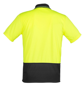 Unisex Hi Vis Basic Spliced Polo SYZMIK (Yellow/Black) Printed