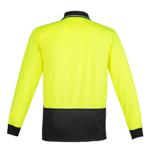 Load image into Gallery viewer, Unisex Hi Vis Basic Polo - Long Sleeve SYZMIK (Yellow/Black) Printed