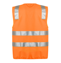 Load image into Gallery viewer, Unisex Hi Vis Full Zip Vest SYZMIK (Orange) Printed