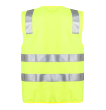 Load image into Gallery viewer, Unisex Hi Vis Full Zip Vest SYZMIK (Yellow) Printed