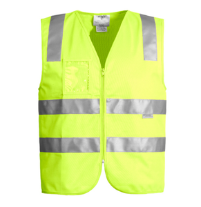 Unisex Hi Vis Full Zip Vest SYZMIK (Yellow) Printed