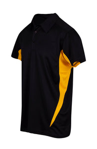 Yokomo Racing Factory Sponsor/Driver Name Performance Black/Yellow Polo - Cool Dry Fabric