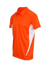 Load image into Gallery viewer, Serpent Sponsor/Driver Name Performance Orange/White Polo - Cool Dry Fabric