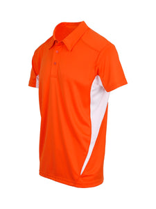 Serpent Sponsor/Driver Name Performance Orange/White Polo - Cool Dry Fabric