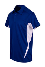 Load image into Gallery viewer, Shepherd Sponsor/Driver Name Performance Royal/White Polo - Cool Dry Fabric