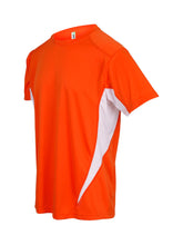 Load image into Gallery viewer, Serpent Sponsor/Driver Name Performance Orange/White T-Shirt - Cool Dry Fabric